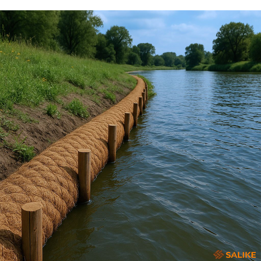 Restoring riverbanks with Salike Coir Logs