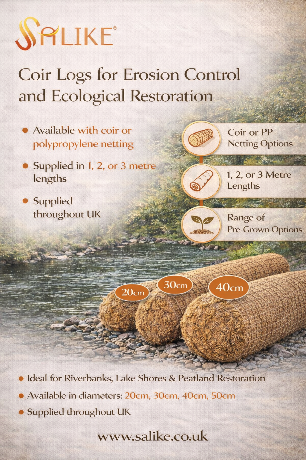 Coir Logs for Erosion Control and Ecological Restoration
