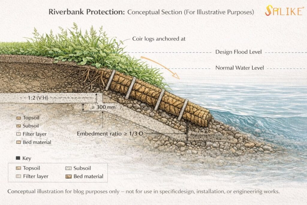 Bioengineered Riverbank Protection: Design principles for long-term stability