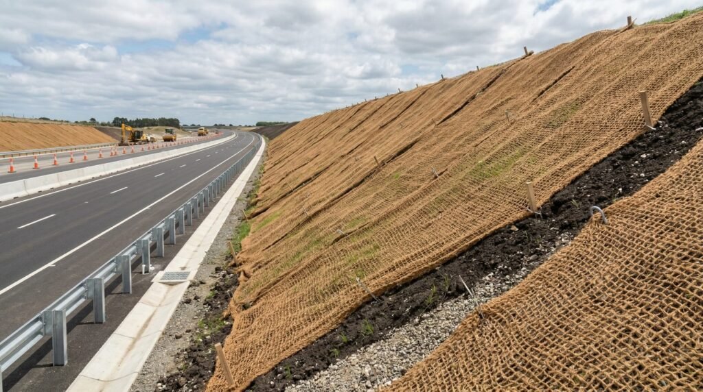 The Role of Natural Fibre Systems in Lower-Carbon Earthworks Design